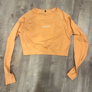 Alphalete cropped long sleeve orange size M